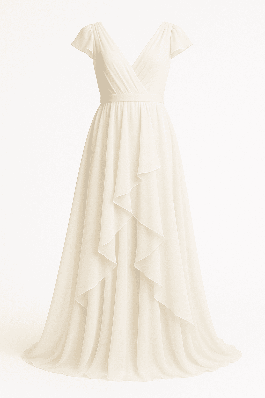 Ivory Cascade Gown