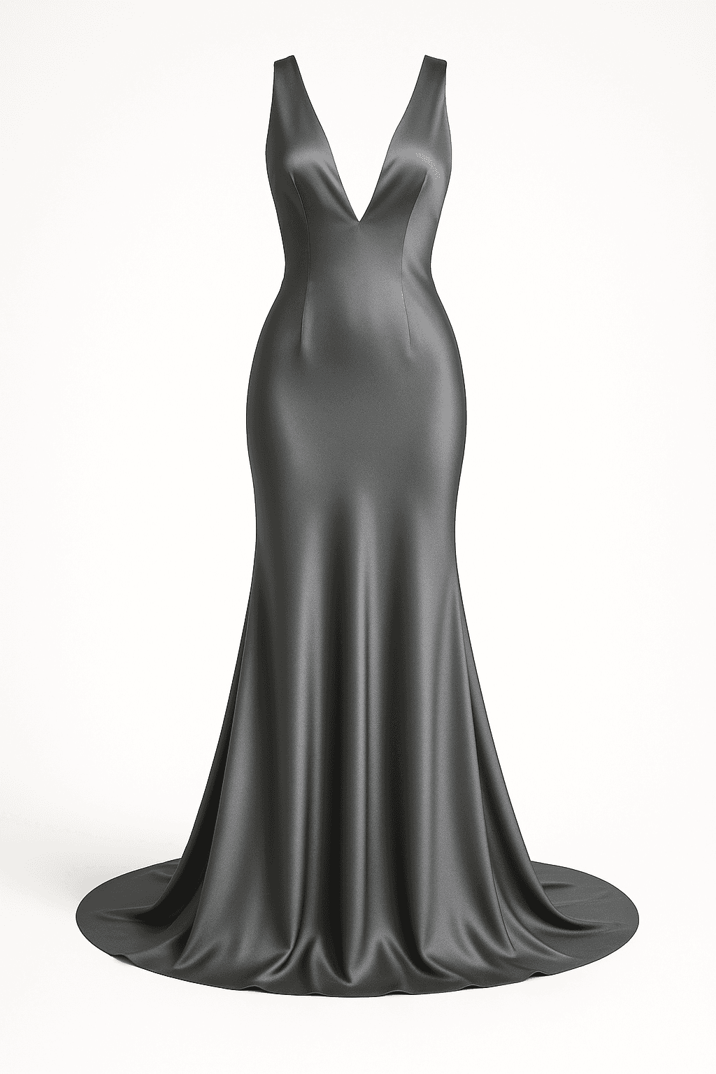 Smoke Satin Gown